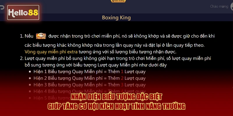 Nhận diện biểu tượng đặc biệt giúp tăng cơ hội kích hoạt tính năng thưởng