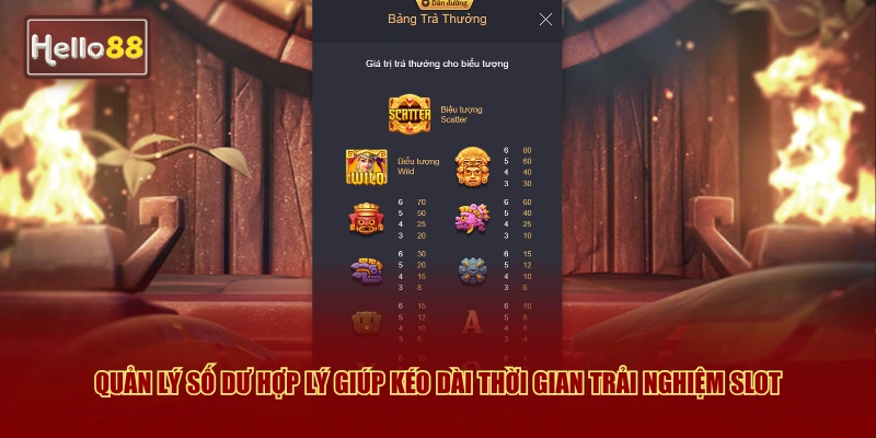 Quản lý số dư hợp lý giúp kéo dài thời gian trải nghiệm slot