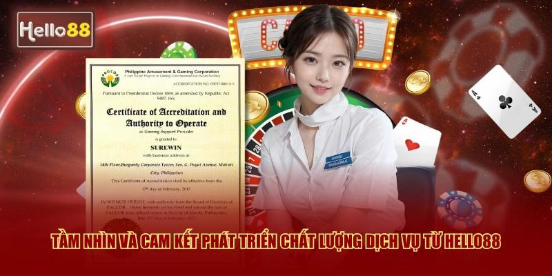 Tầm nhìn và cam kết phát triển chất lượng dịch vụ từ Hello88