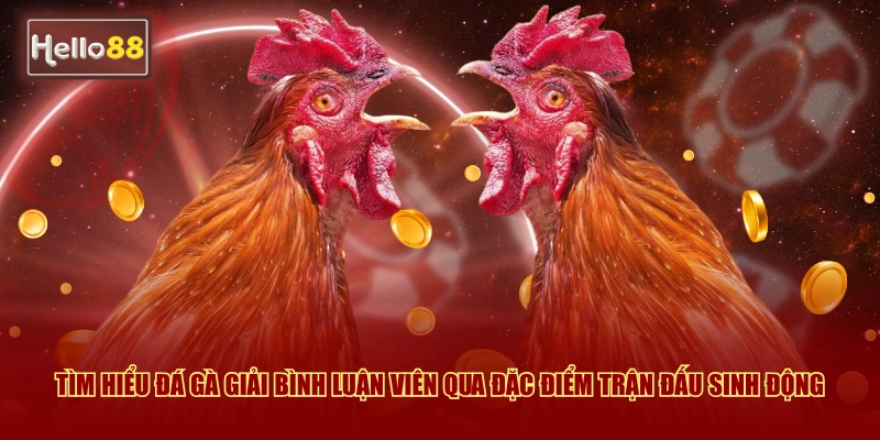 Tìm hiểu đá gà giải bình luận viên qua đặc điểm trận đấu sinh động